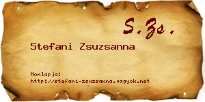 Stefani Zsuzsanna névjegykártya