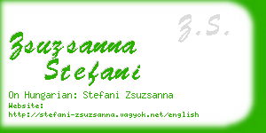zsuzsanna stefani business card